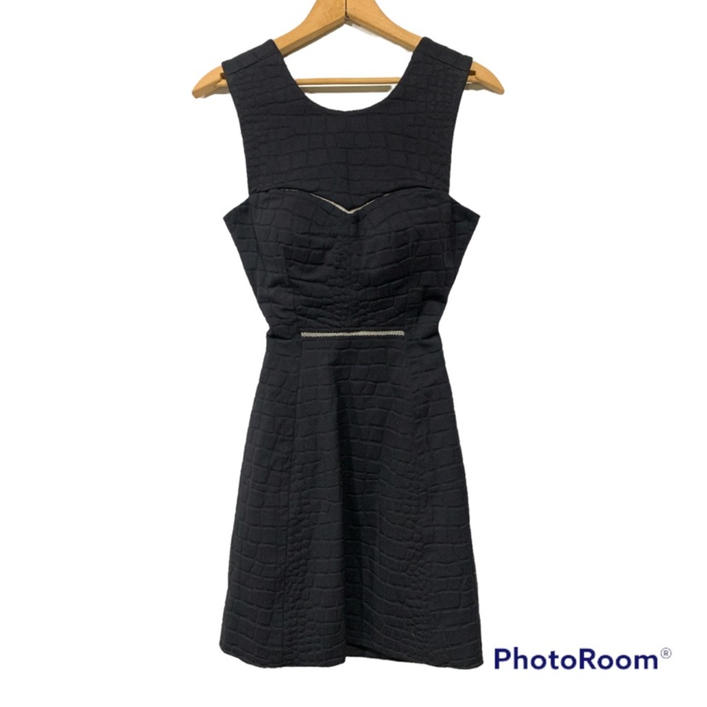 Yigal Azrouel Black Python Print Stretch Cut Out … - image 2